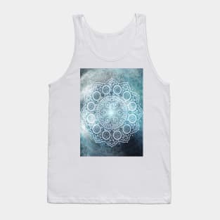 Blue flower mandala Tank Top